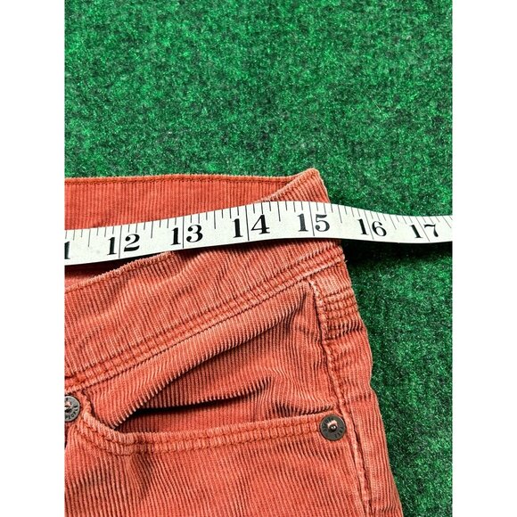 Free People Womens Size 26‎ Rust Orange Corduroy Pants Slim - Picture 5 of 9
